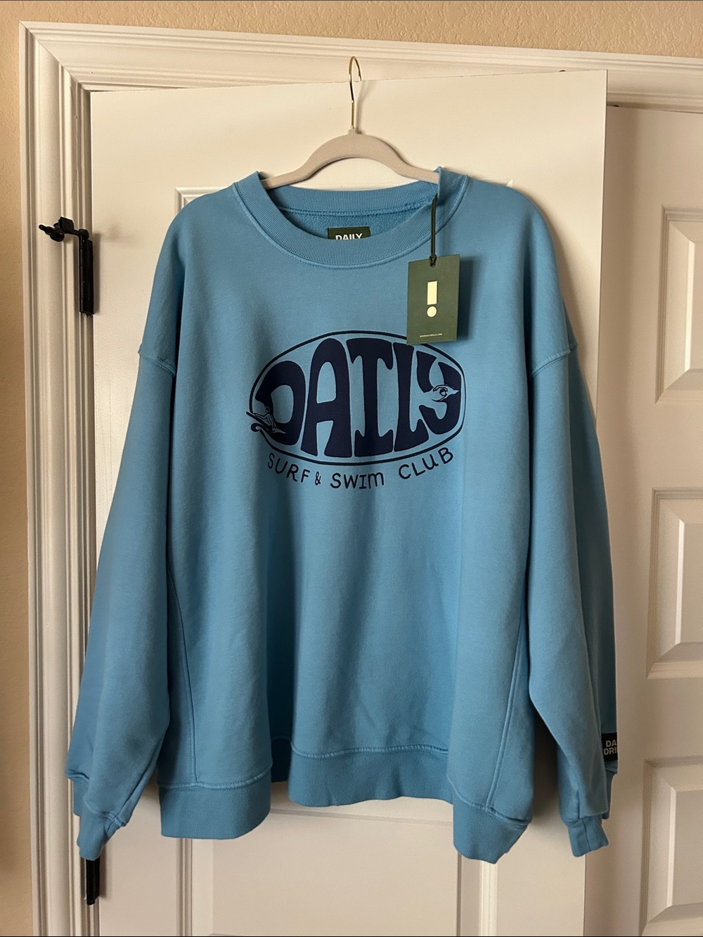 Surf & Swim Club Light Blue Crewneck Sweatshirt